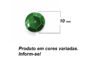LANTEJOULA METALIZADA POTE 2G 10MM CORES SORTIDAS