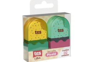 BORRACHA TRIS HOLIC PICOLÉ KIT COM 2 BORRACHAS