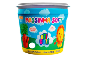 MASSINHA SOFT UTIGUTI POTE 140G AZUL ESCURO