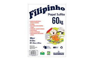PAPEL SULFITE A4 BRANCO 180GM 50 FLS FILIPINHO
