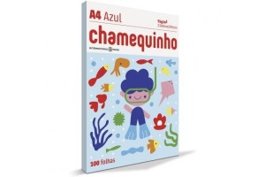 SULFITE CHAMEQUINHO A4 COM 100 FLS AZUL 75G/M